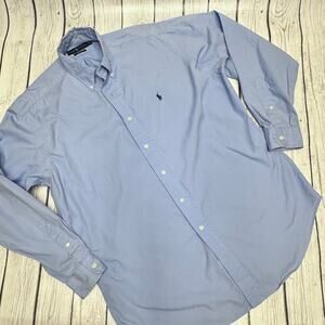Men's Ralph Lauren Blake Fit Blue Button Down Shirt Size Medium
